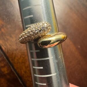 NWOT Gold Pavé and Polished Open Ring — Women's Gold Fashion Ring